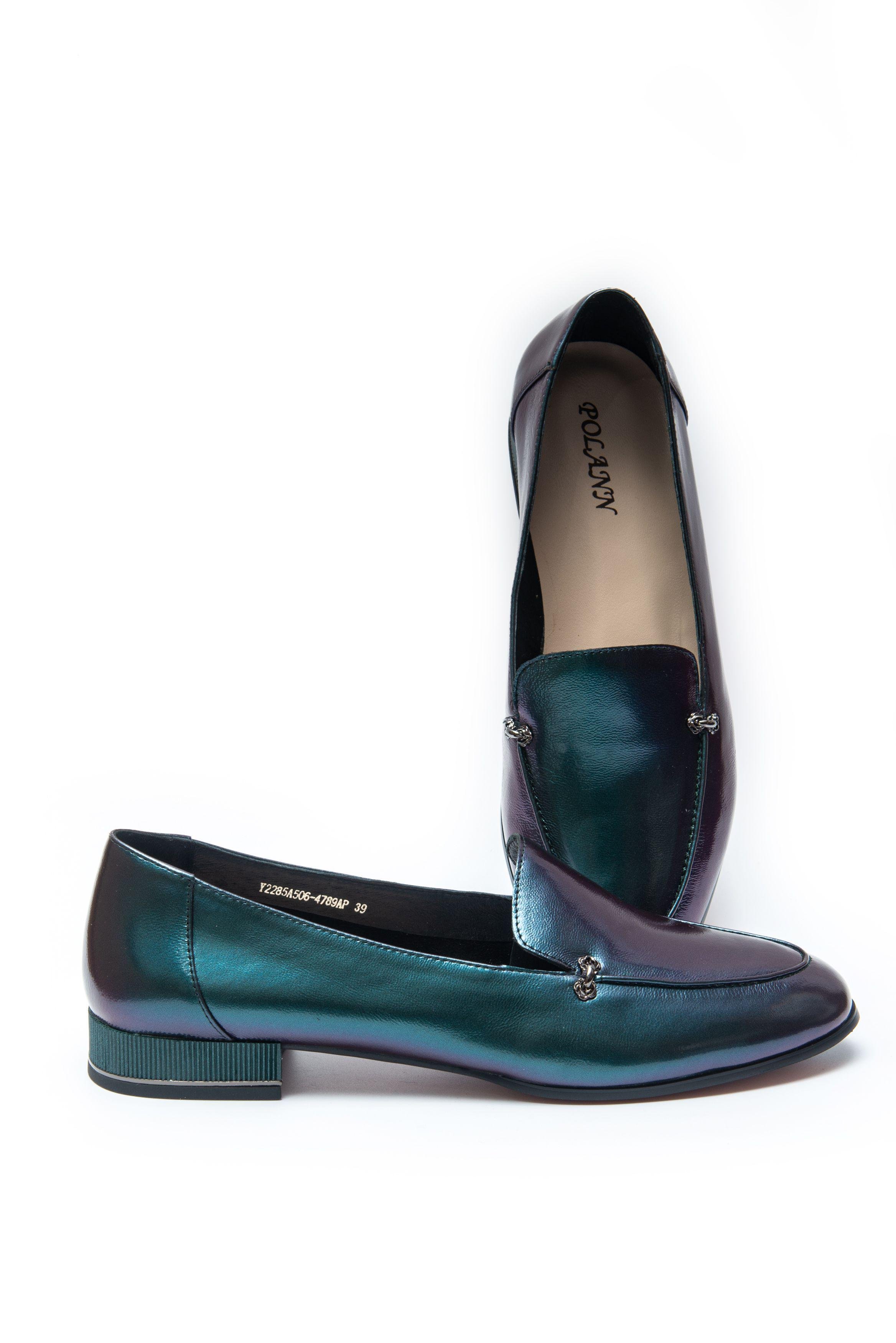 Лоферы Polann 00157 р. 37 Зеленый (2071007)