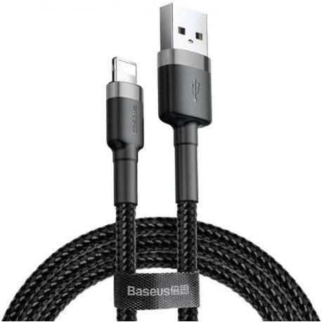 Кабель Baseus USB to Lightning Cable 2.4A 0,5 Gray/Black (CALKLF-AG1)