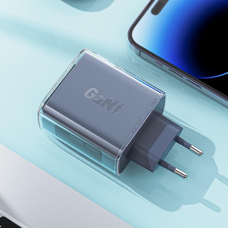 Зарядний пристрій мережевий Acefast A45 Exploration series PD65W GaN 2USB-C+USB-A Mica gray (00000065890_2) - фото 3 Зарядний пристрій мережевий Acefast A45 Exploration series PD65W GaN 2USB-C+USB-A Mica gray (00000065890_2) - фото 3