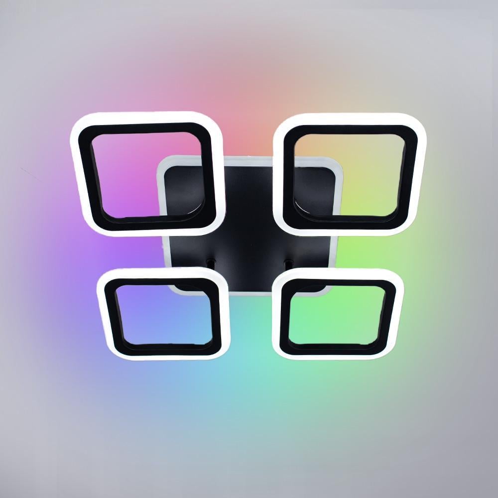 Люстра-смарт світлодіодна ESLLSE ROOM 70W 4S з підсвічуванням RGB 385×385×75 мм Чорний - фото 1 Люстра-смарт світлодіодна ESLLSE ROOM 70W 4S з підсвічуванням RGB 385×385×75 мм Чорний - фото 1