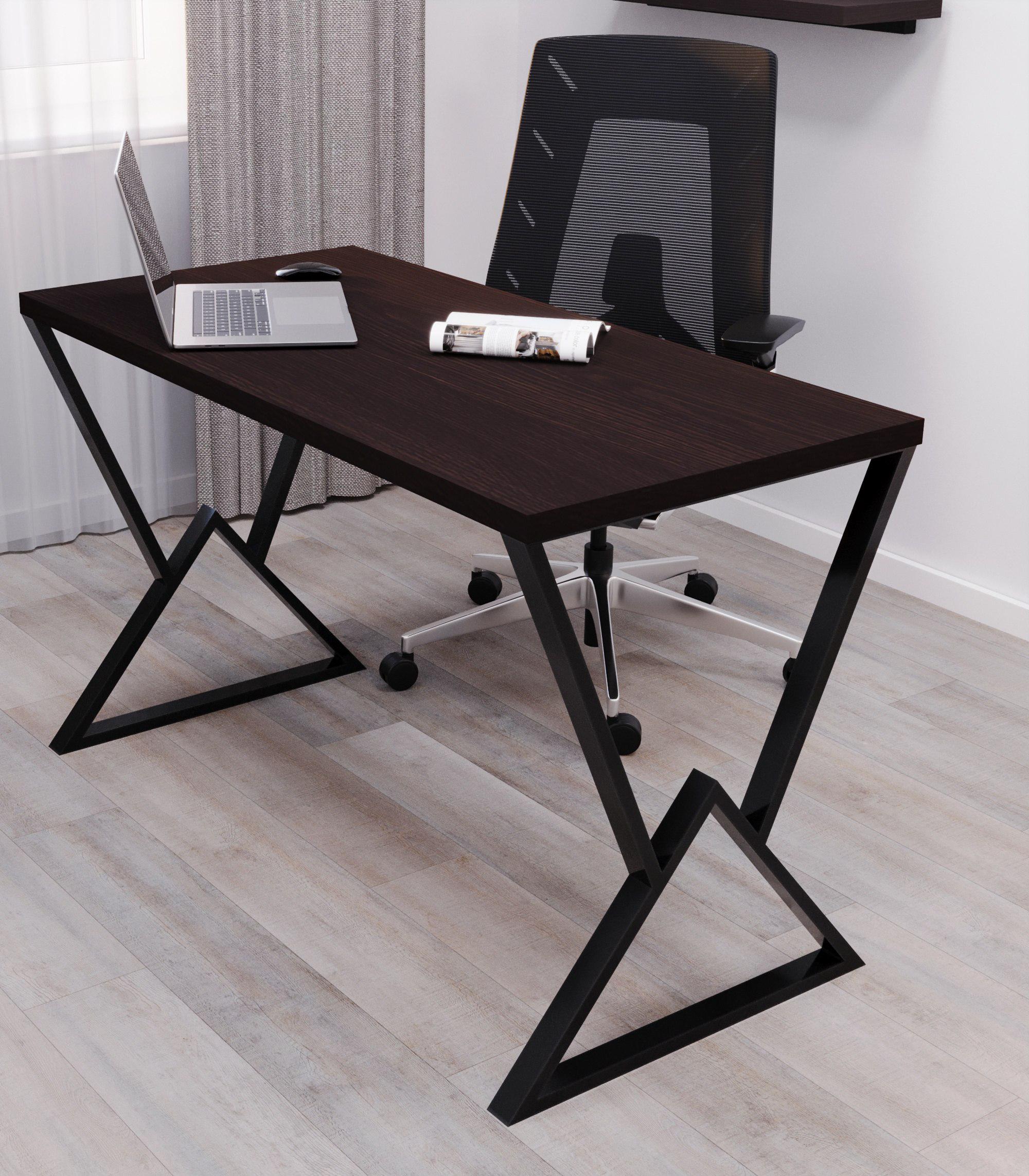 Стол письменный Loft Серия 17 металлический профиль 60х30 мм 1400х700х32 мм Дуб венге (22393052)