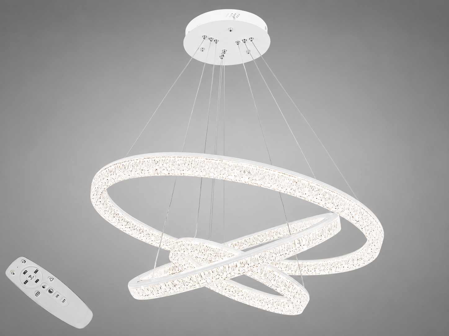 Люстра LED подвесная Diasha 3 кольца/пульт 195 Вт Белый (25108/800+600+400WH dim) Люстра LED подвесная Diasha 3 кольца/пульт 195 Вт Белый (25108/800+600+400WH dim)