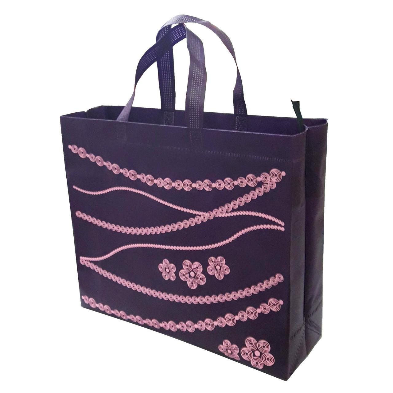 Сумка-шоппер ECOBag №22 Буси баклажан 37х32х12 см (204807-222)