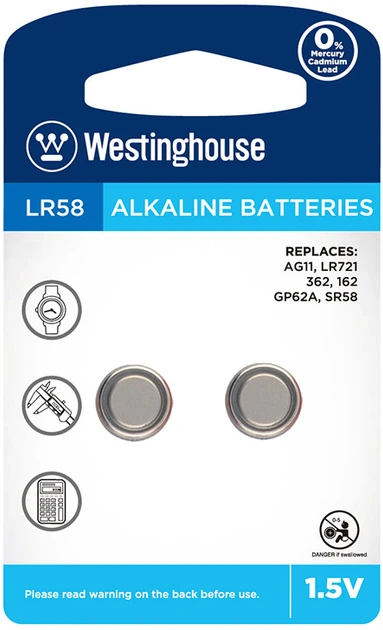 Батарейка лужна Westinghouse Alkaline таблетка LR58 AG11 1 шт. (2295) - фото 2