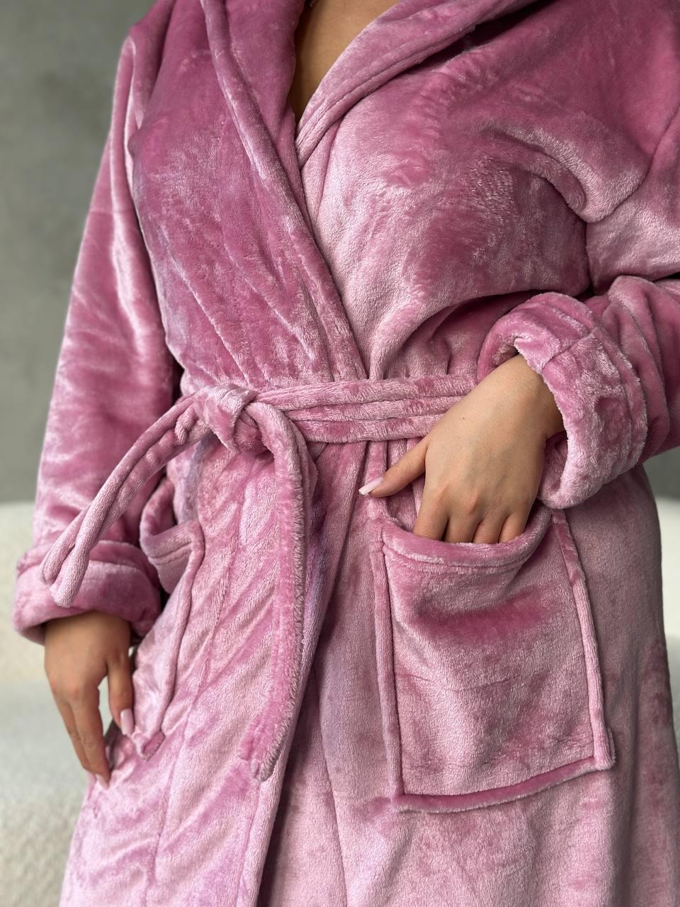 Халат жіночий махровий батал 4XL (3203/4) - фото 7 Халат жіночий махровий батал 4XL (3203/4) - фото 7