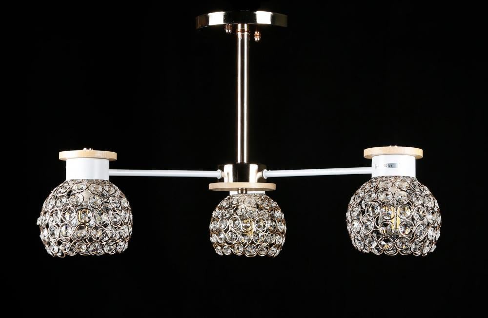 Люстра с плафонами Ray L9747A/3 WHI/FG (IR006345)