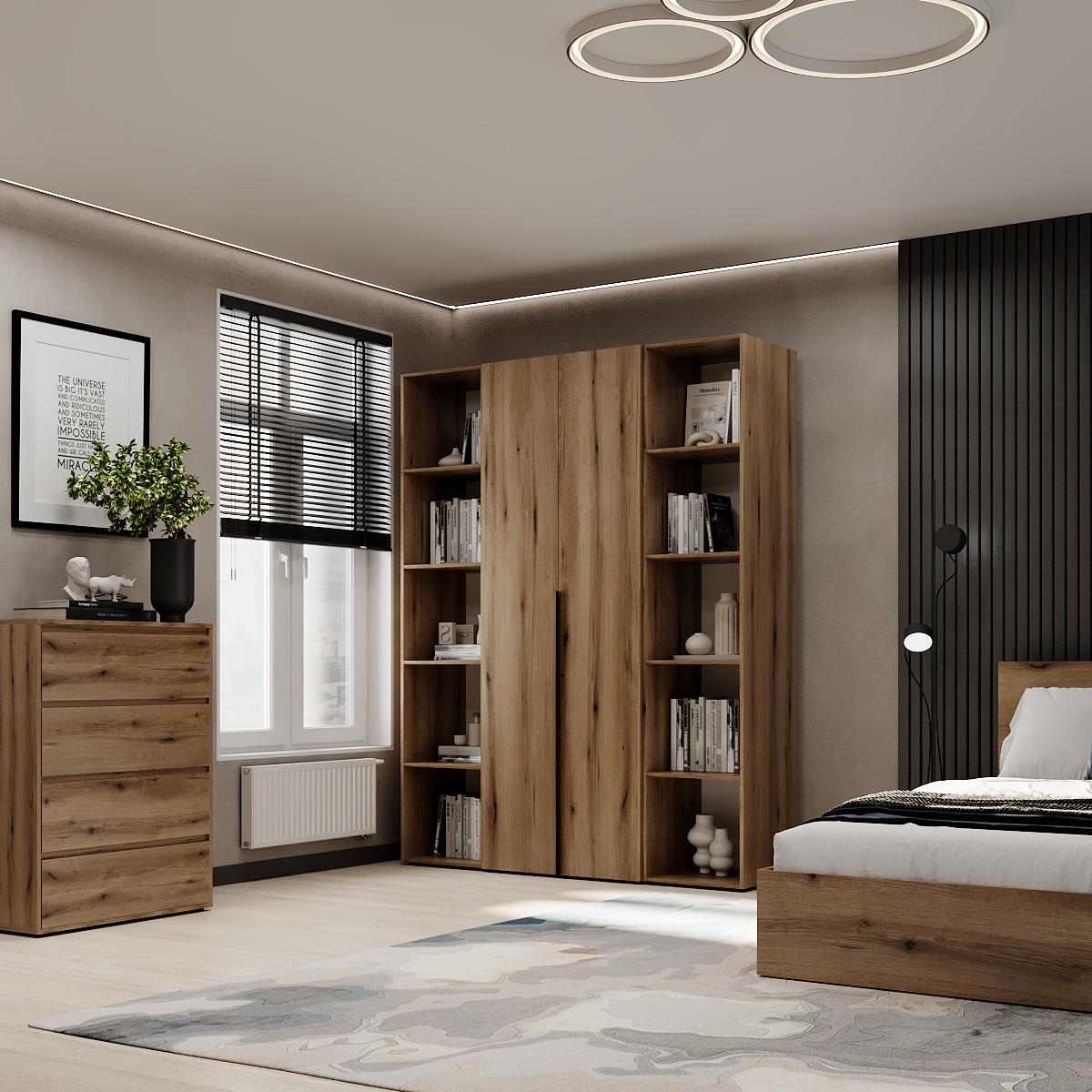 Шкаф распашной комбинированный ART IN HEAD №15 Light 1600x500x2200 мм Дуб Эвок прибрежный (GALTK01510 мм 000000) - фото 3