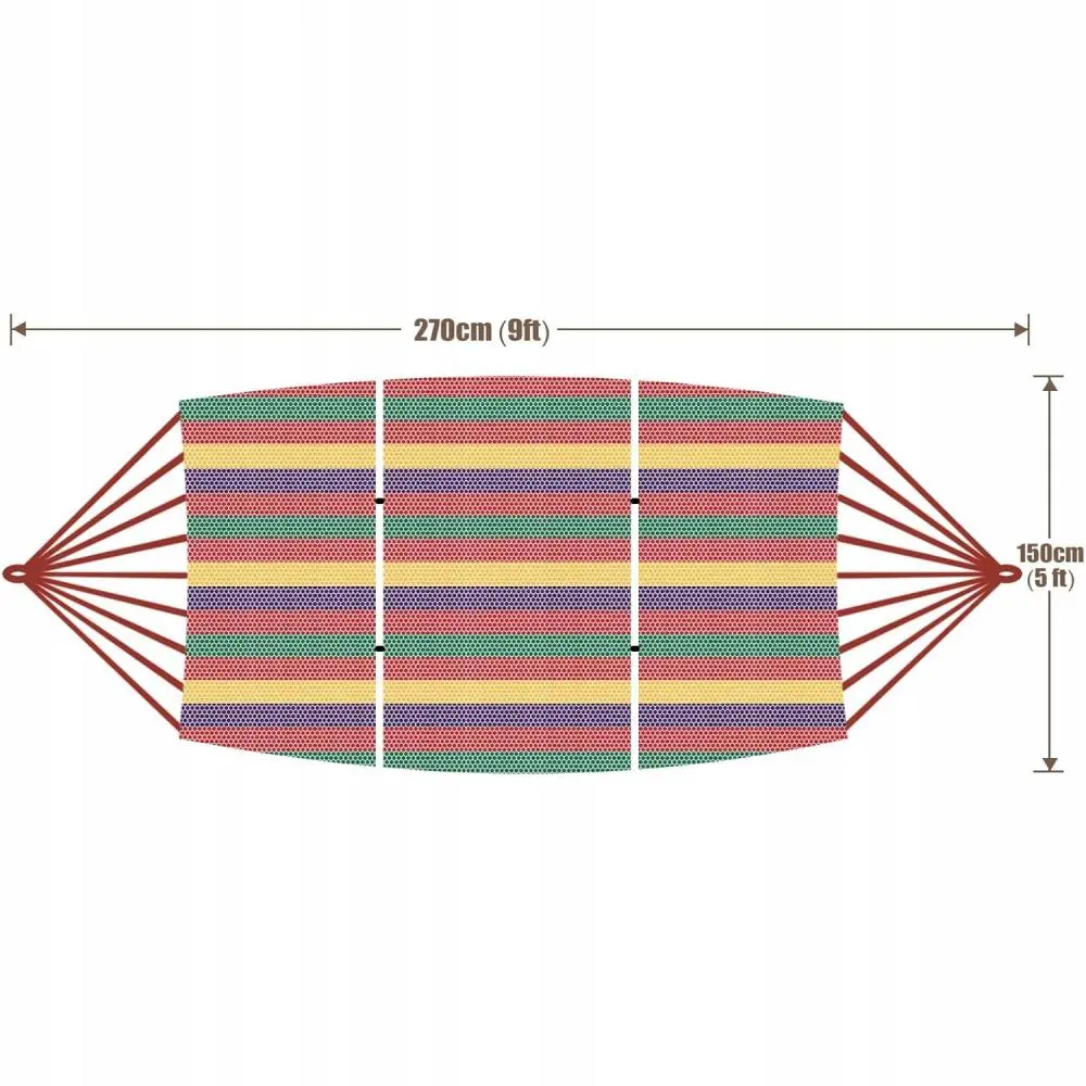 Гамак двомісний Bonro B-091 підвісний тканинний з чохлом 270х150 см до 120 кг Червоний (21-76-42400536) - фото 4