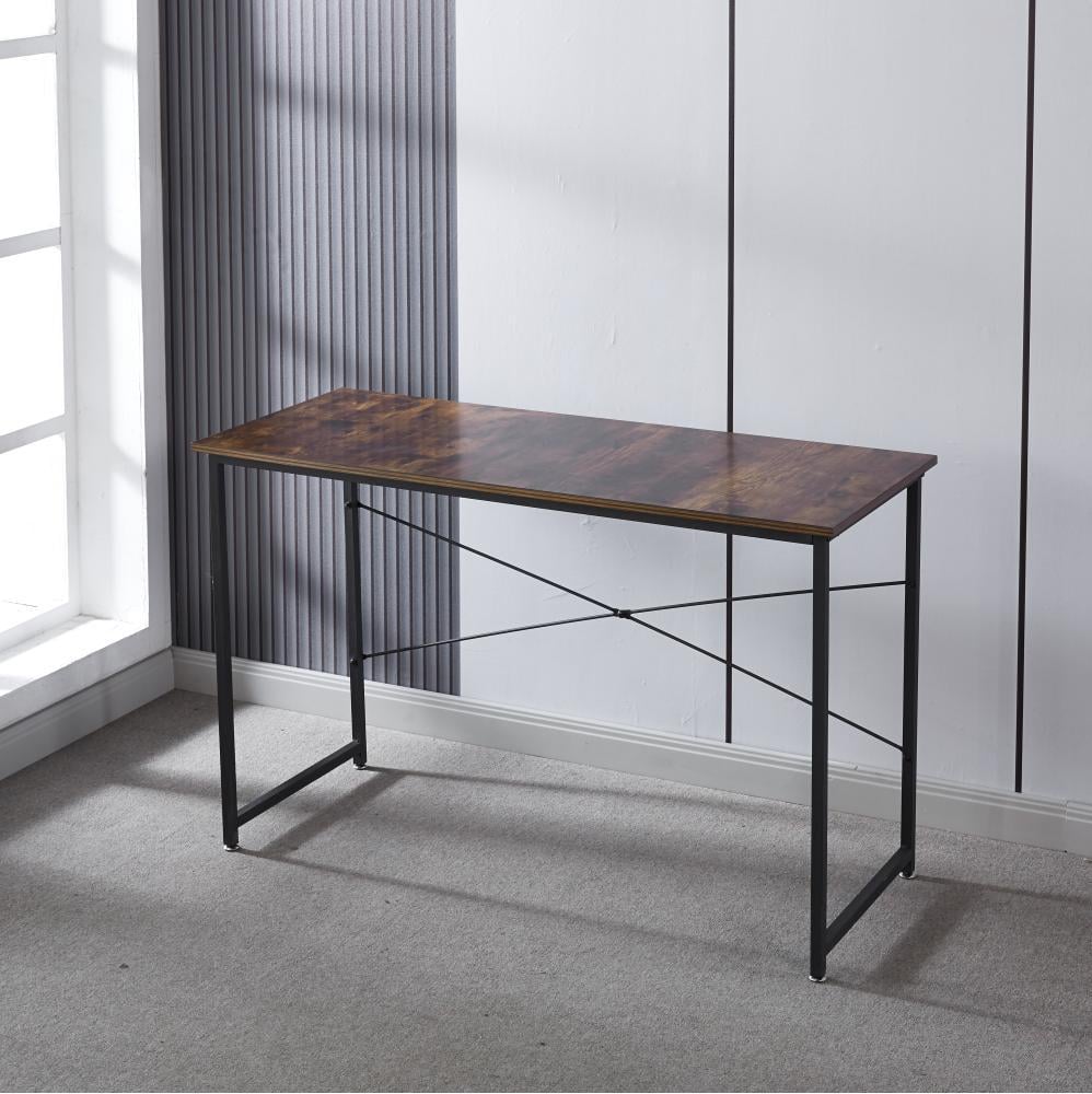 Стіл комп'ютерний металевий лофт Bonro B-001 120х50 см Темно-коричневий (147-76-42400174)