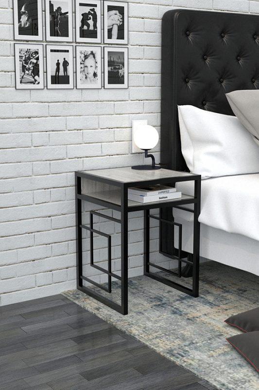 Тумба прикроватная EcoLoft Эстелия DSP-1087 Лофт Дуб Кортона (22876401) - фото 3