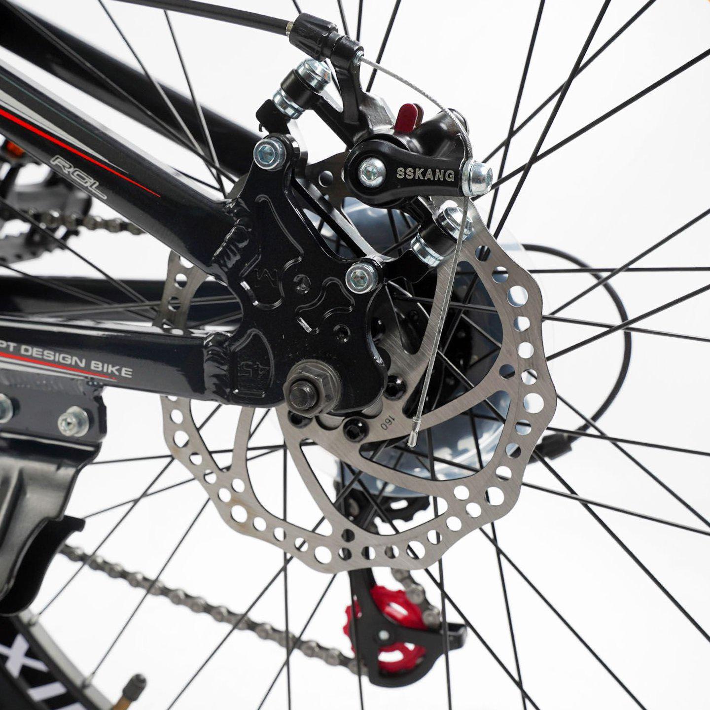 Велосипед горный Corso Fenix 24" подростковый алюминиевый Черно-красный - фото 5