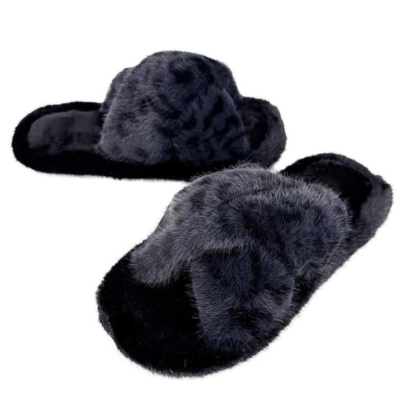 Комнатные тапочки женские пушистые 80142-1 p. 40 25,5-26 см Черный - фото 2 Комнатные тапочки женские пушистые 80142-1 p. 40 25,5-26 см Черный - фото 2