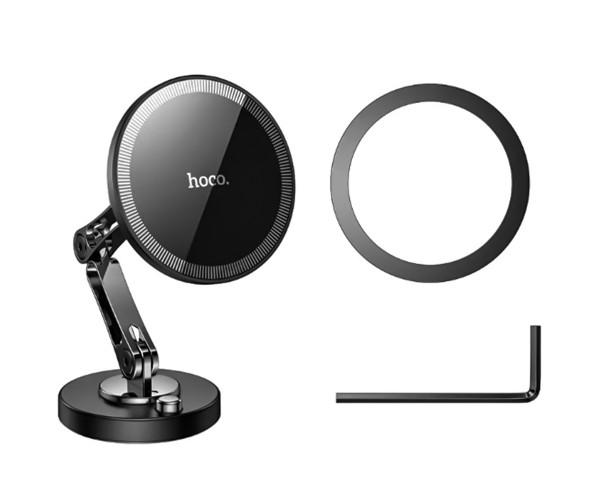 Держатель автомобильный Hoco H50 Magnetic Ring на панель приборов Silver - фото 2