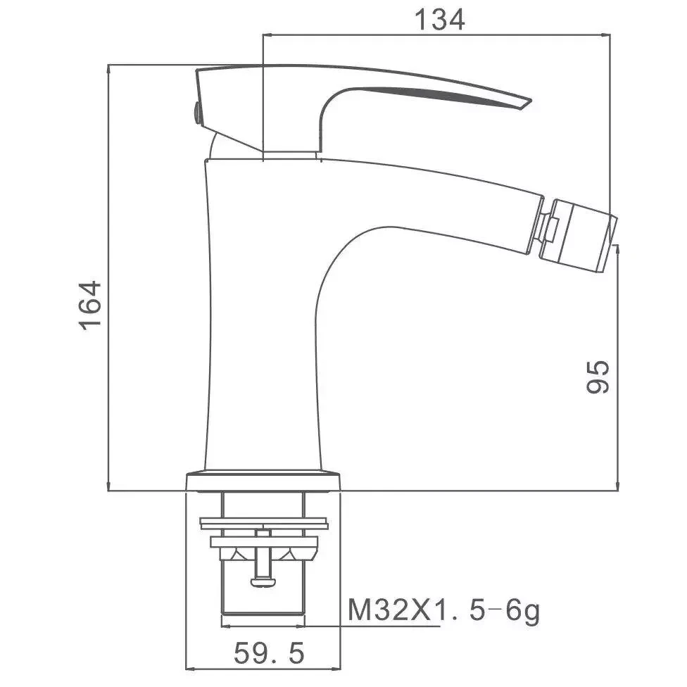 Смеситель для биде Gappo G5007-8 Белый/Хром (G5007-8) - фото 6