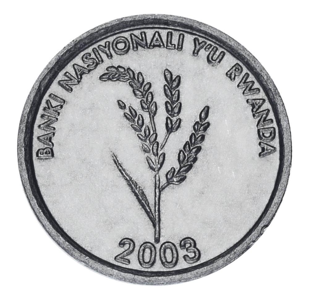 Коллекционная монета Руанда 1 франк 2003 AU-UNC