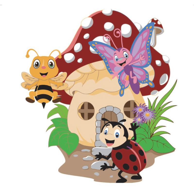 Картина по номерам Strateg Веселые букашки 30x30 см (ES014)