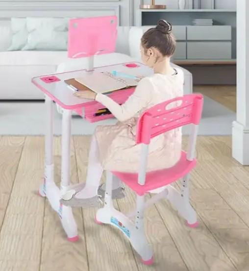 Парта шкільна та стільчик з регулюванням висоти Рожевий (2104618702) - фото 3 Парта шкільна та стільчик з регулюванням висоти Рожевий (2104618702) - фото 3