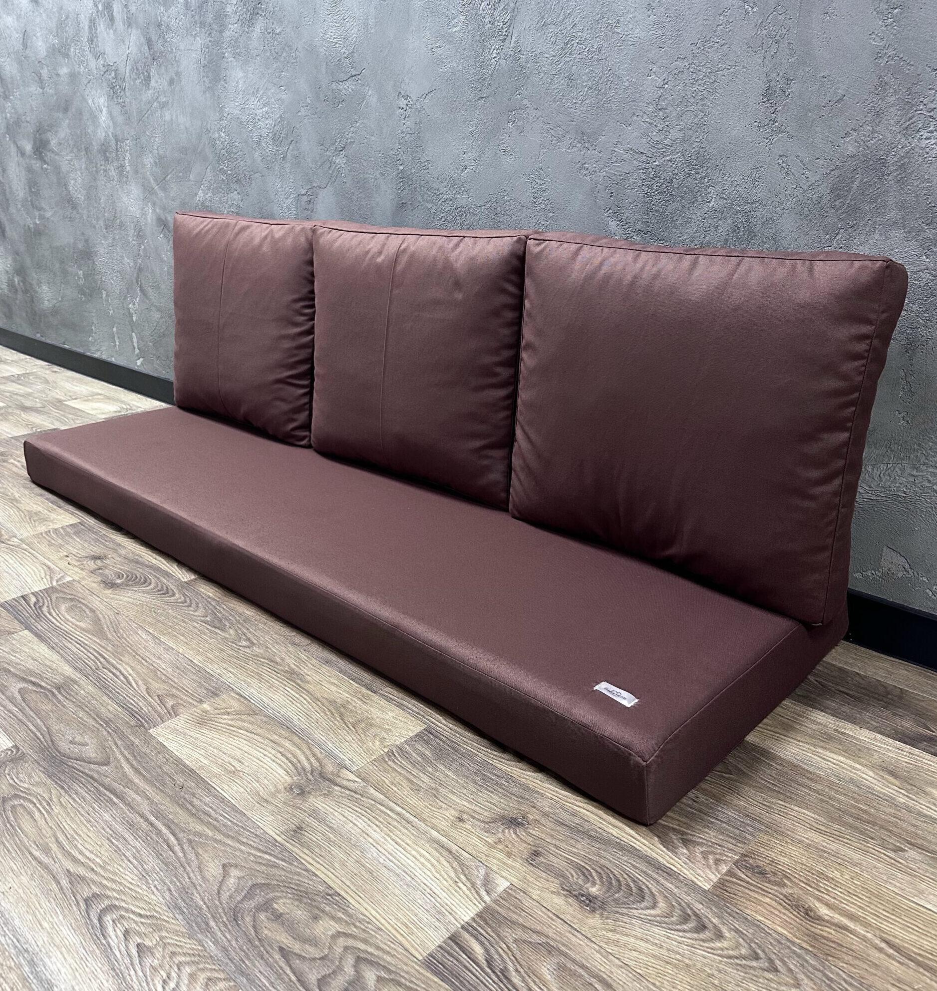 Комплект матрас с подушками Comfort Home на поддоны/качели/каркасы/садовую мебель 160х60х40х8 см Brown