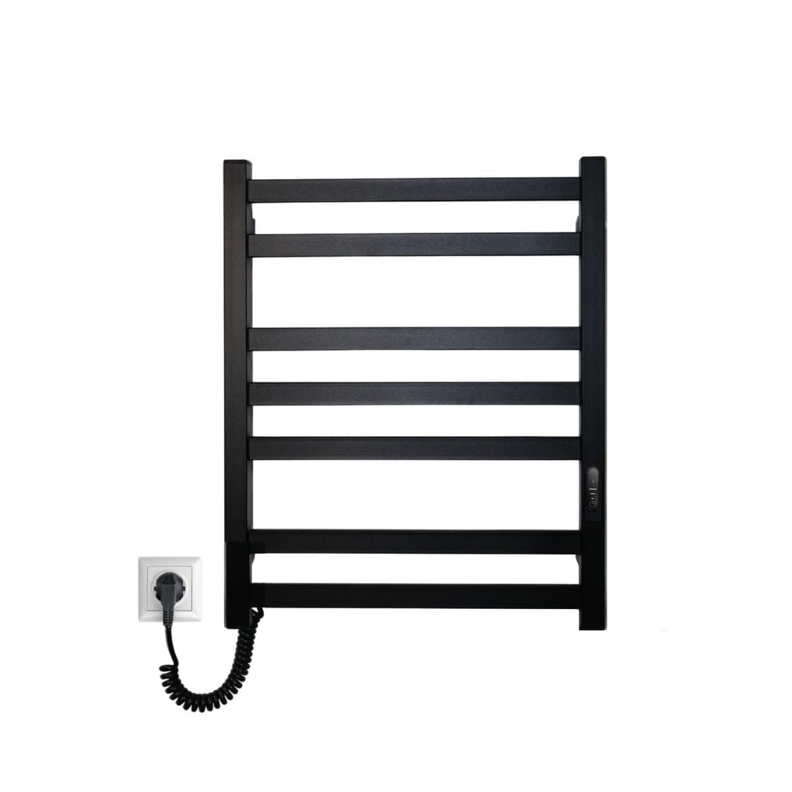Полотенцосушитель электрический Carino Ricardo с контроллером 590x490 см Черный матовый (R5949FBM)