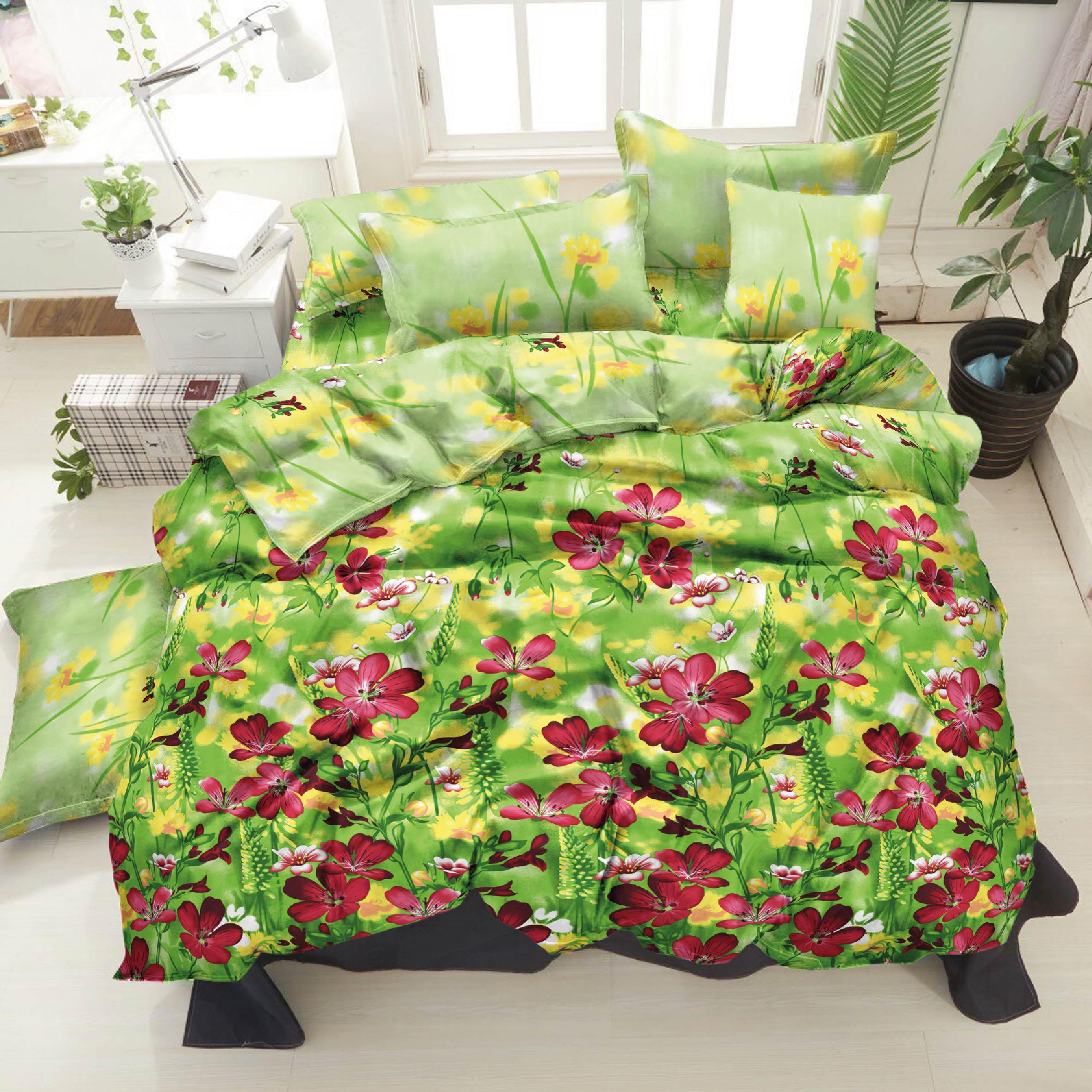 Комплект постельного белья Zastelli 20-1311 Purple бязь Gold евро 200х220 Зеленый