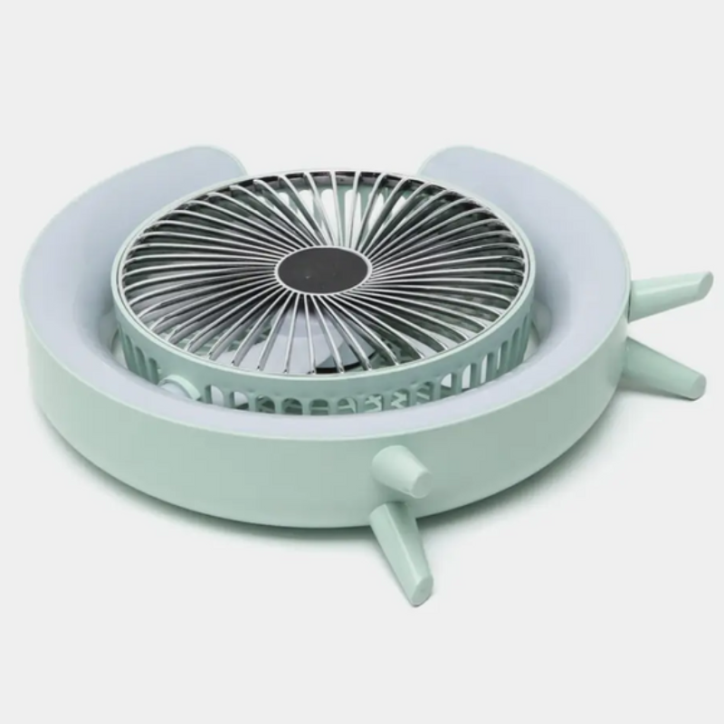 Вентилятор компактный настольный с RGB-подсветкой USB Зеленый (2598228292) - фото 6