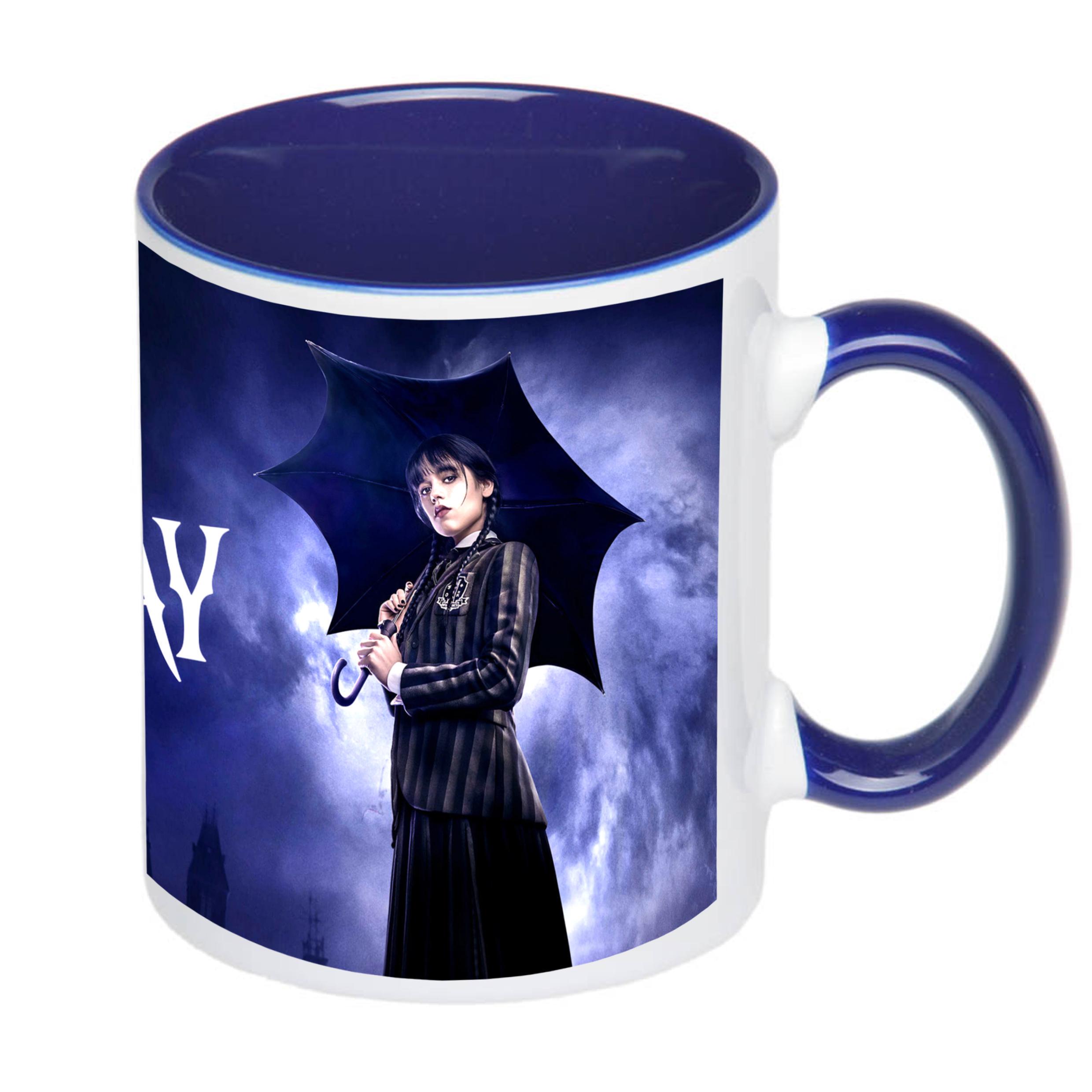 Чашка с принтом Wednesday 330 мл Синий (17837) - фото 2 Чашка с принтом Wednesday 330 мл Синий (17837) - фото 2