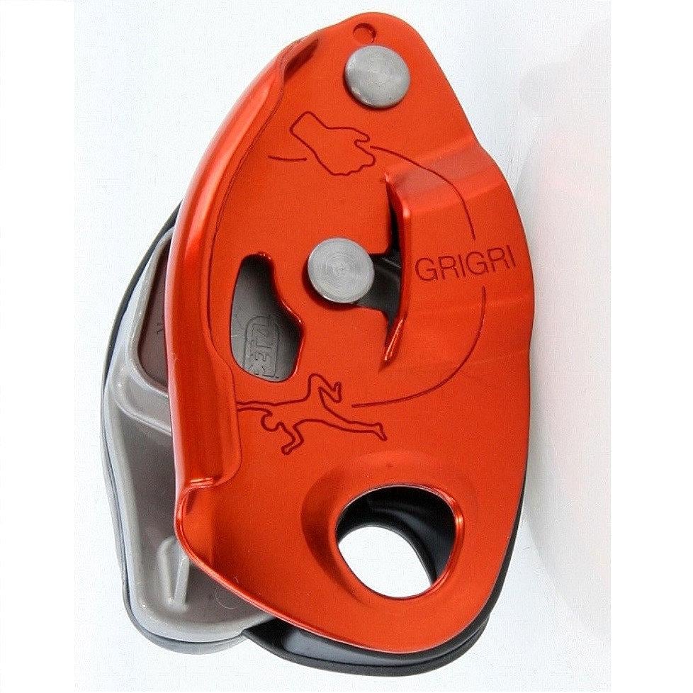 Пристрій страхувальний Petzl GRIGRI із блокуванням та рукояткою анти-панік для одинарних мотузок Червоний