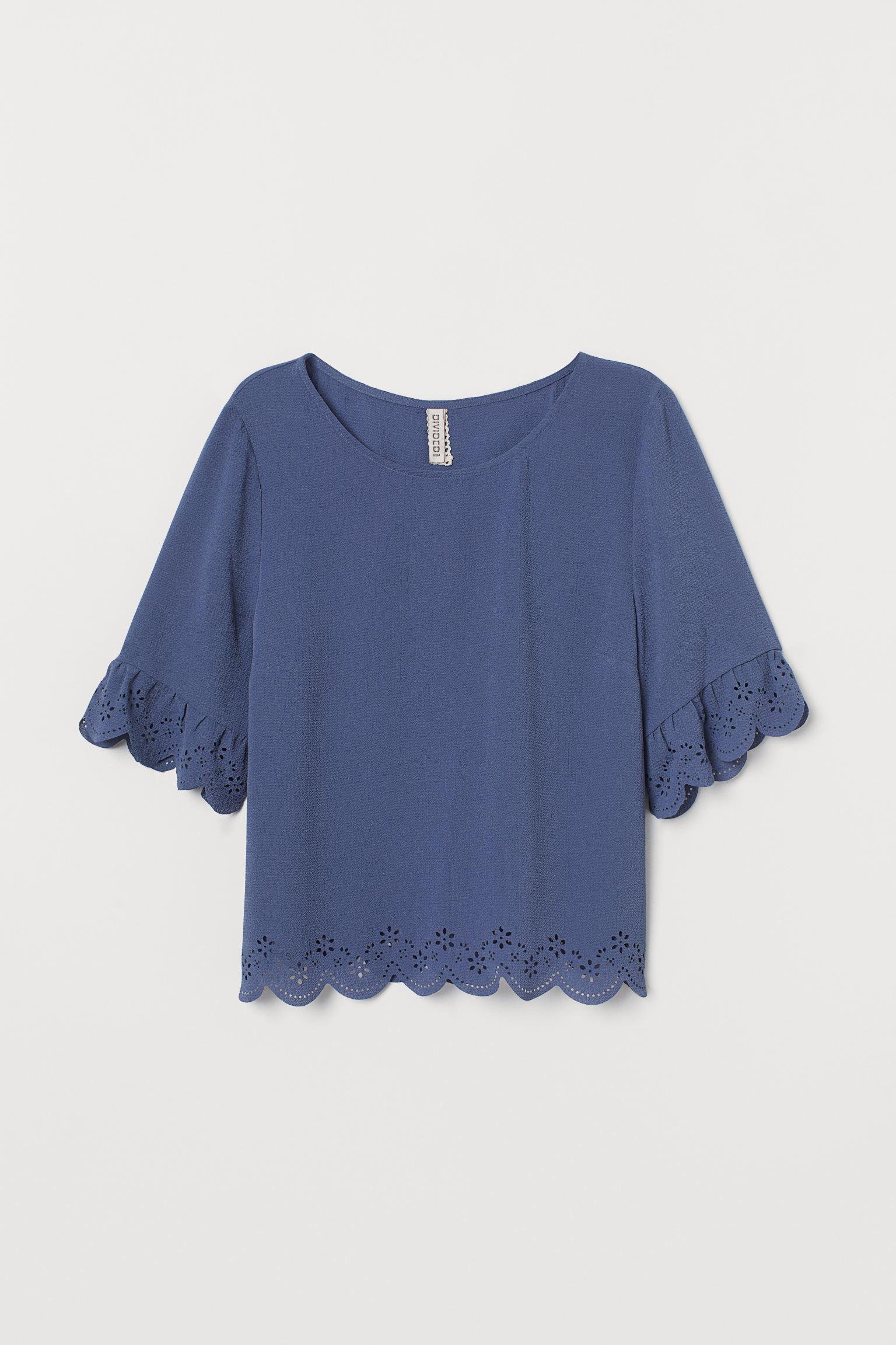 Блуза H&M р. 34 Серо-голубой (26127785820)