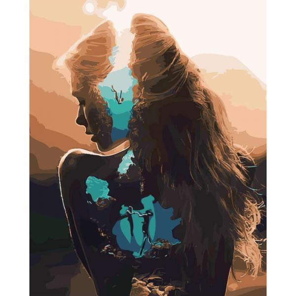 Картина по номерам Strateg Люди Глубина внутри 40х50 см в термопакете (SY6471)