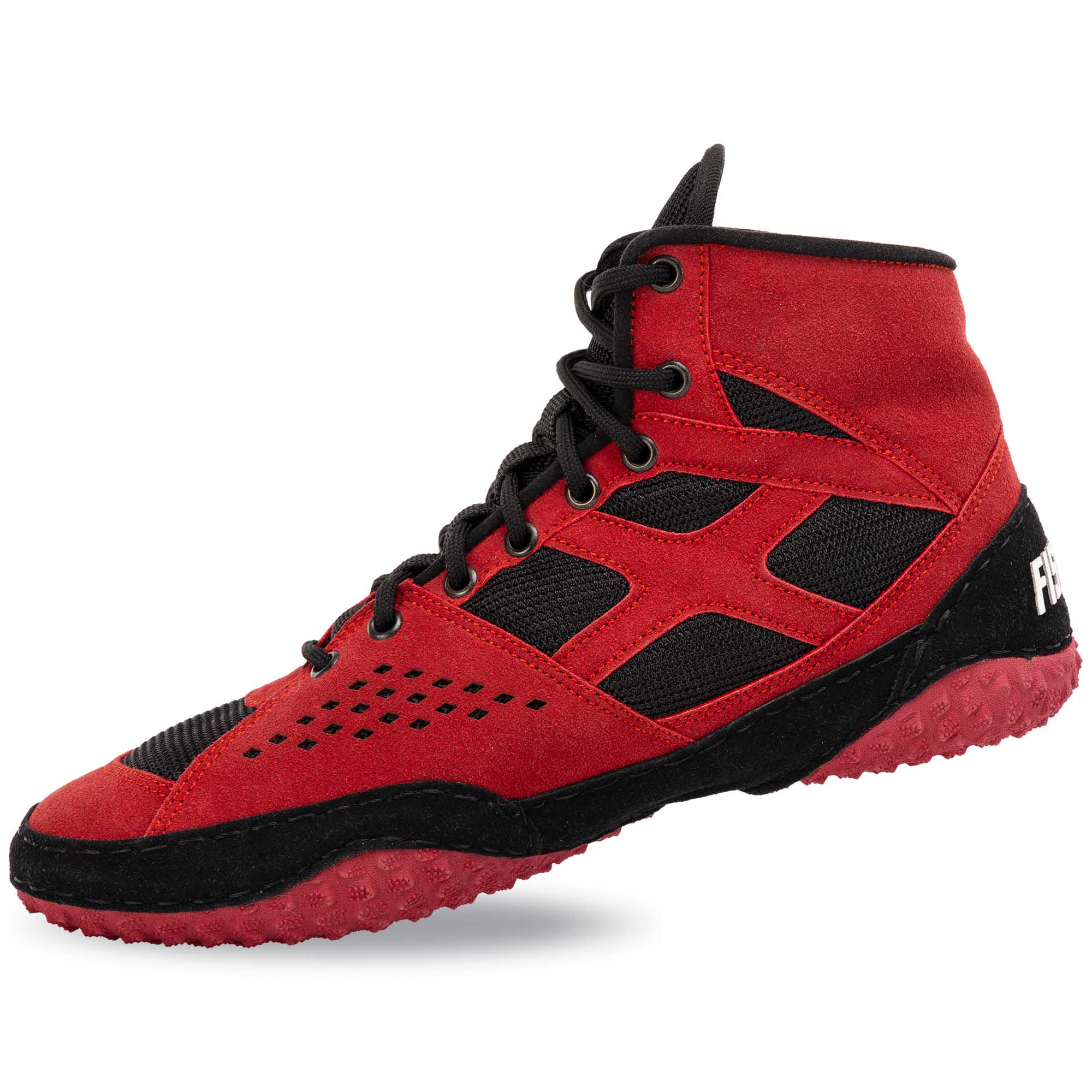 Борцовки FISTRAGE VL-4565 верх замша/низ нескользящая резина р. 33/20,5 см Бордовый/Черный (6936116104740) - фото 4