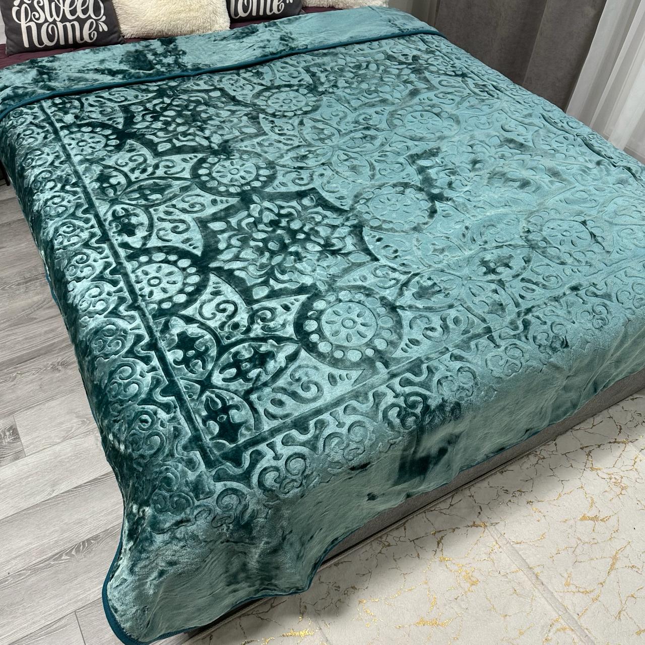 Покрывало на кровать акриловое 200x230 см Изумрудный (P-акрил-12) - фото 10 Покрывало на кровать акриловое 200x230 см Изумрудный (P-акрил-12) - фото 10