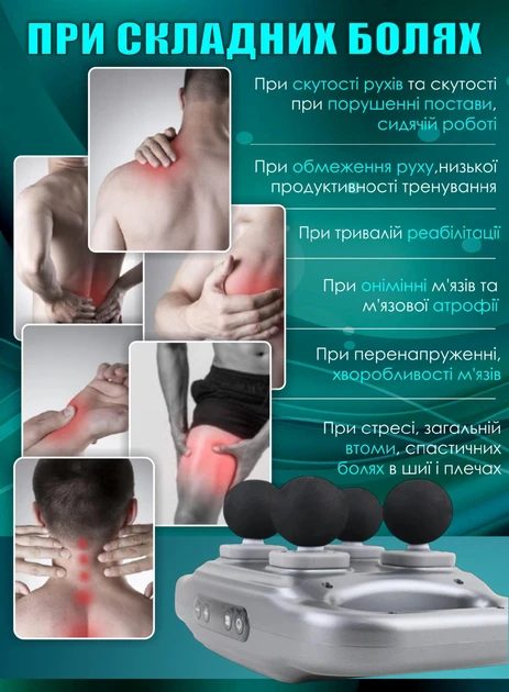 Масажер для м'язів TosWa FZ-668 Deep Tissue Pro ручний перкусійний акумуляторний (9996) - фото 4