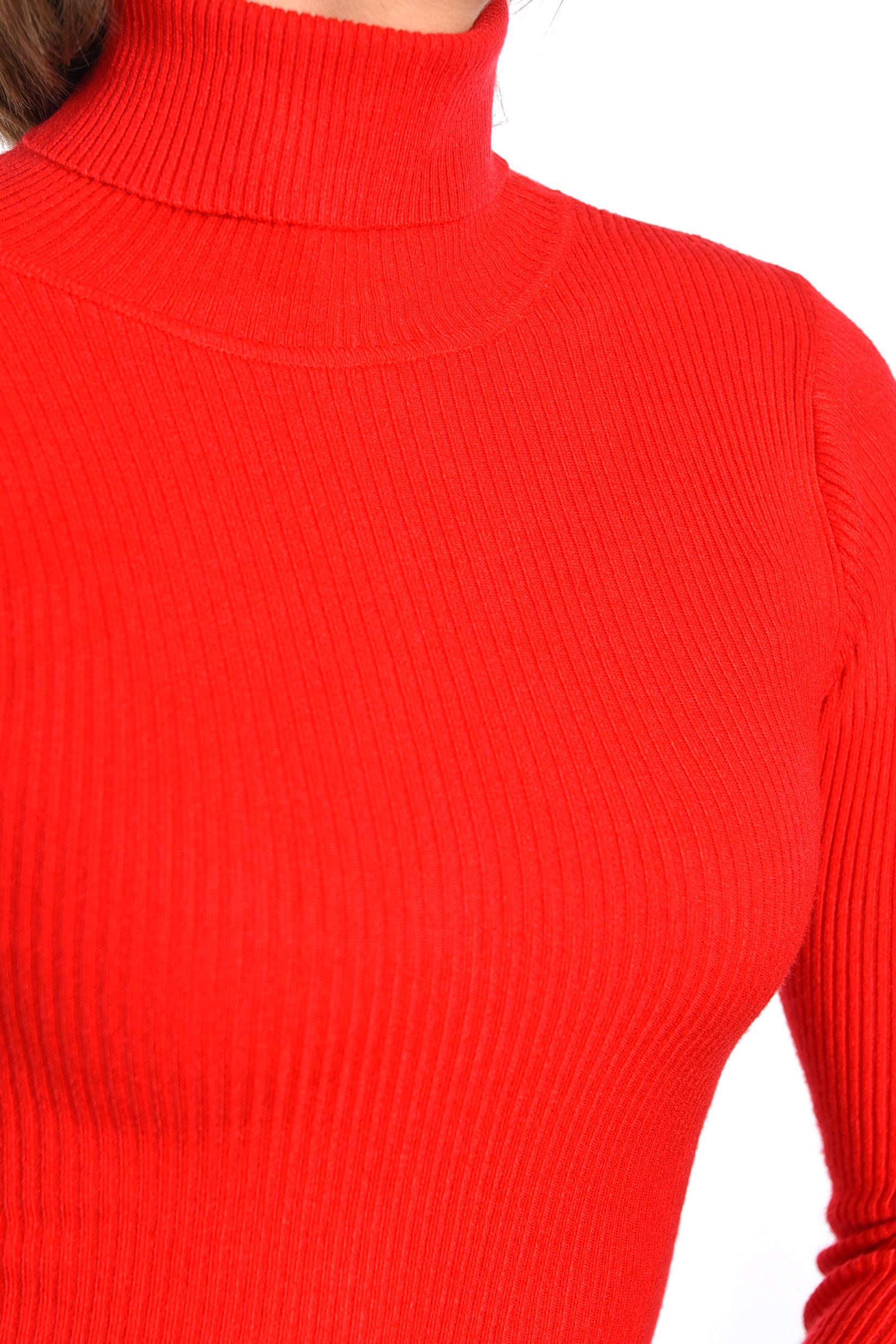 Гольф жіночий однотонний S-M Червоний (188244) - фото 4