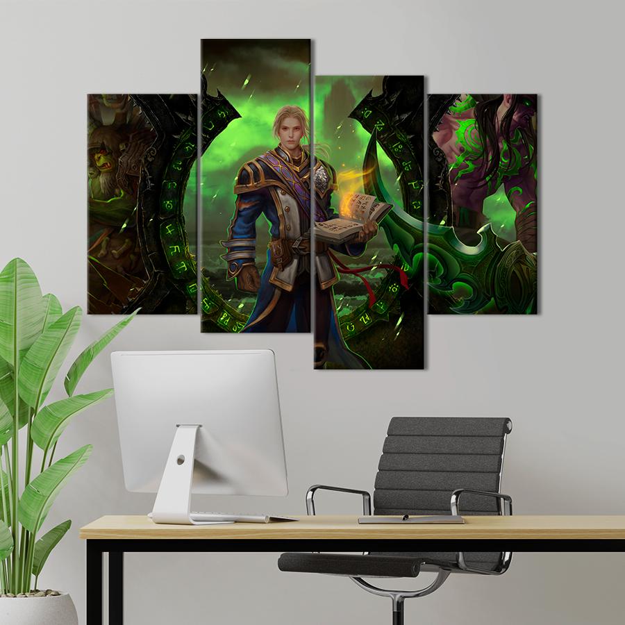 Настенний декор Персонаж компьютерной игры World of Warcraft: Legion 149x106 см (A165-4)