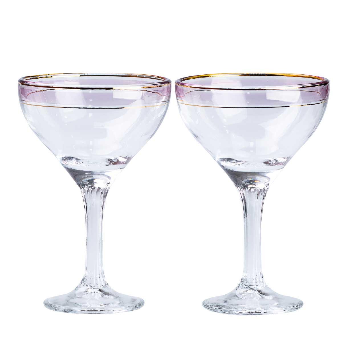 Набор бокалов для коктейлей 2 шт. 290 мл Розовый (4174)