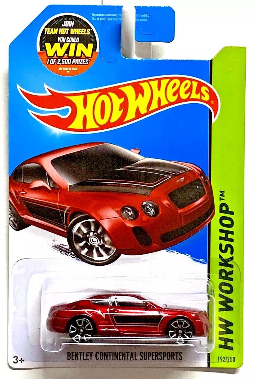 Игрушечная машинка Hot Wheels Bentley Continental Supersports 2015 Workshop Speed Team №192 (CFH45)