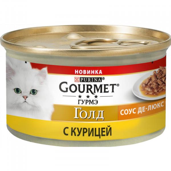 Корм для котов Purina Gold Соус Де-Люкс с курицей 85 г