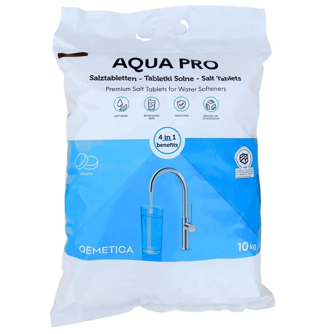 Соль таблетированная Qemetica AQUA PRO 10 кг (5519)