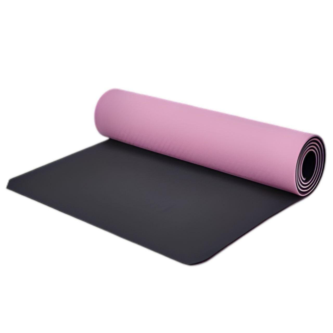Йогамат MS 0613-24 TPE двухцветный антискользящий 183x61x0,6 см Пыльно-розовый с черным (26138596)
