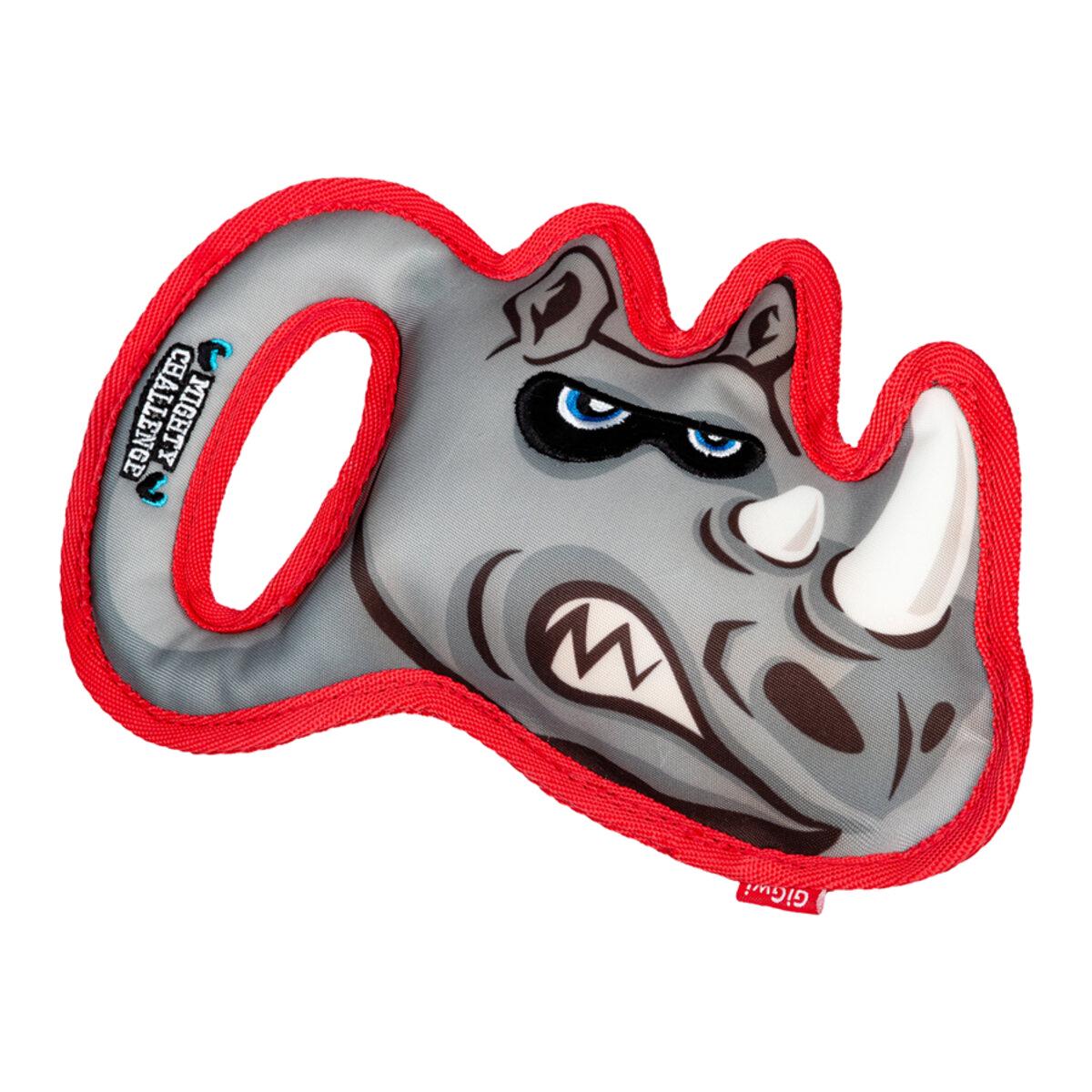 Игрушка для больших собак Носорог с пищалкой GiGwi MIGHTY CHALLENGE текстиль M 25 см (Collar2236)