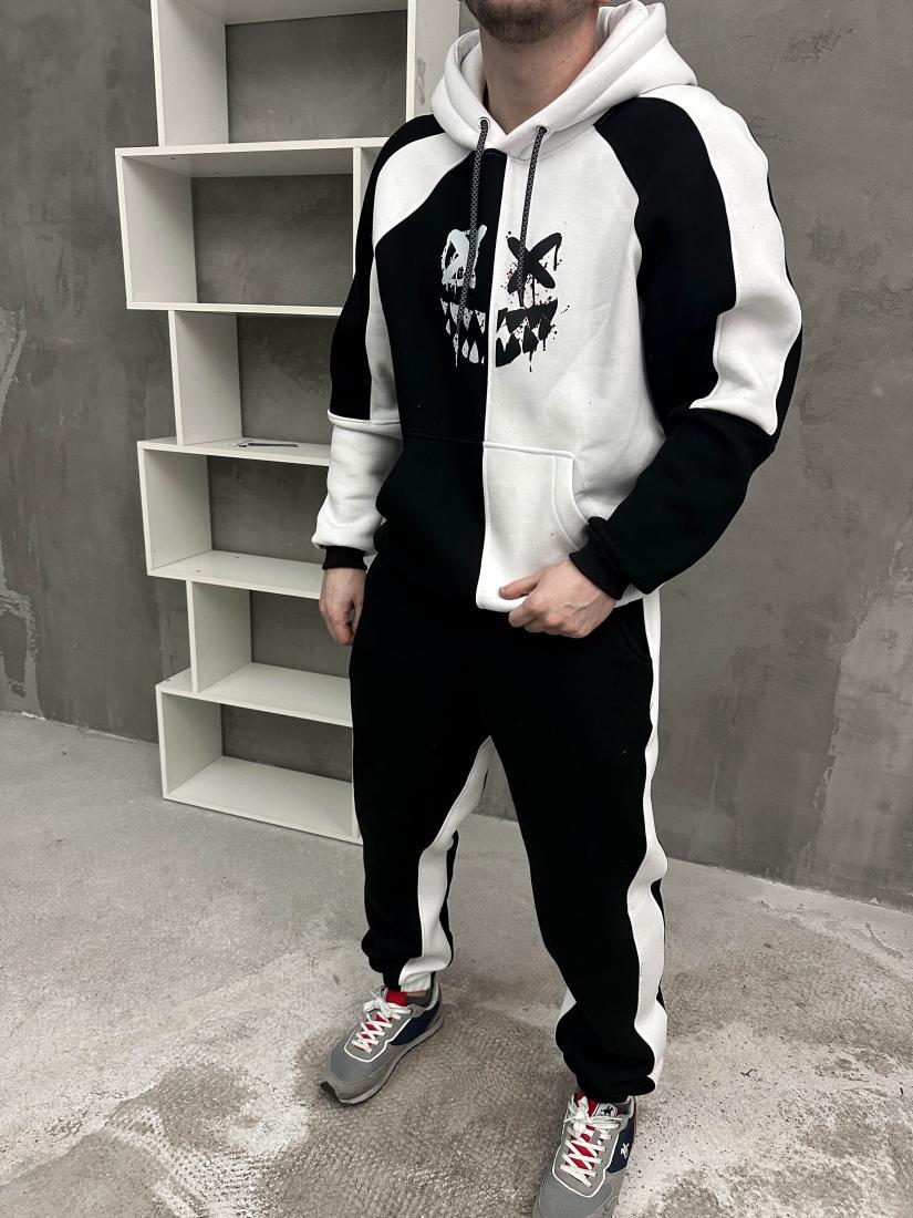 Спортивний костюм чоловічий 5-801 ДТФ утеплений XL Різнокольоровий