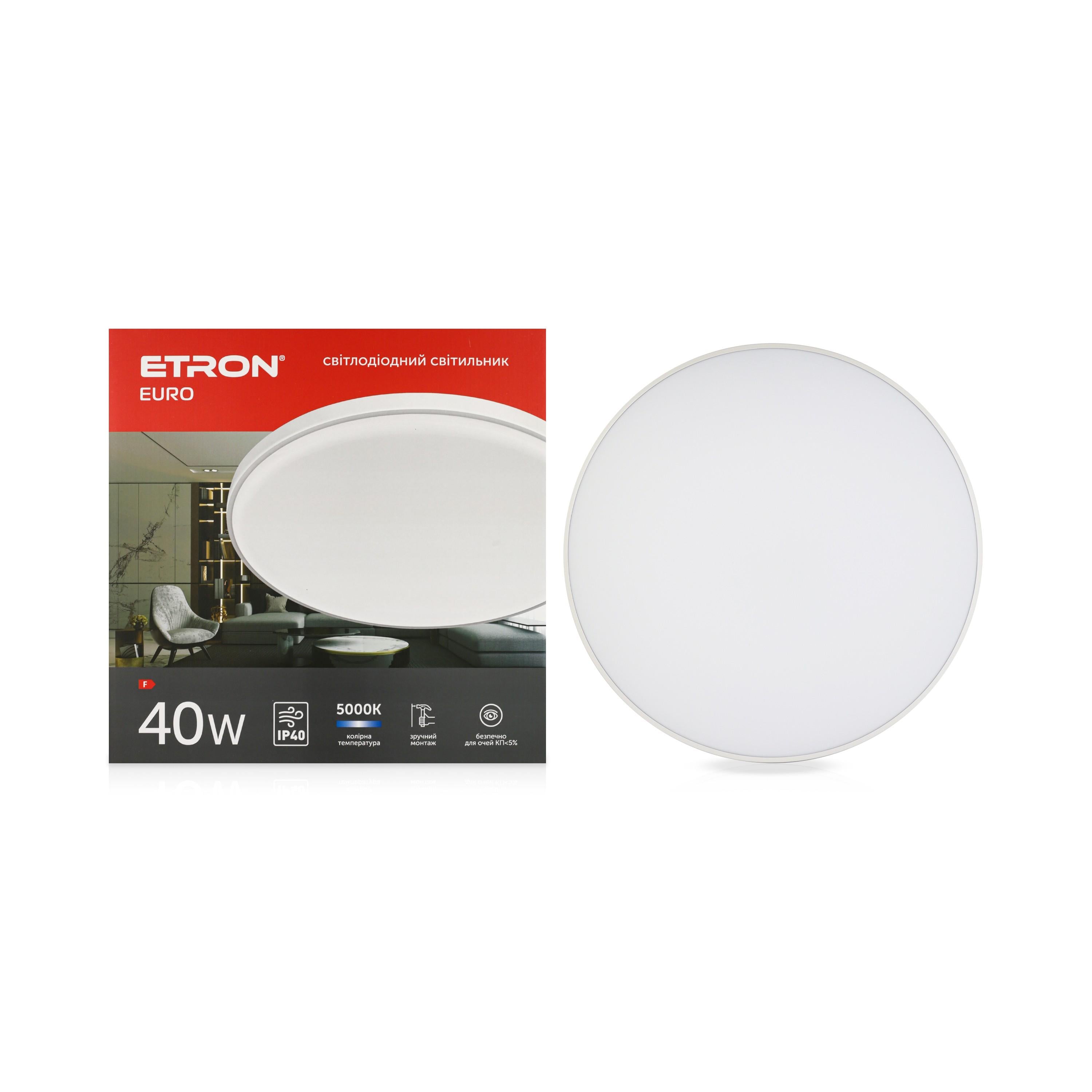 Потолочный светильник светодиодный ETRON 1-EMP-759 40W 5000K IP20 White (16349)