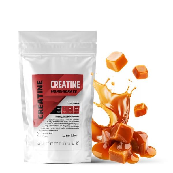 Креатин моногідрат Creatine Monohіdrate 99,9% на 50 порцій 250 г Карамель (21-125-cre-k250) Креатин моногідрат Creatine Monohіdrate 99,9% на 50 порцій 250 г Карамель (21-125-cre-k250)