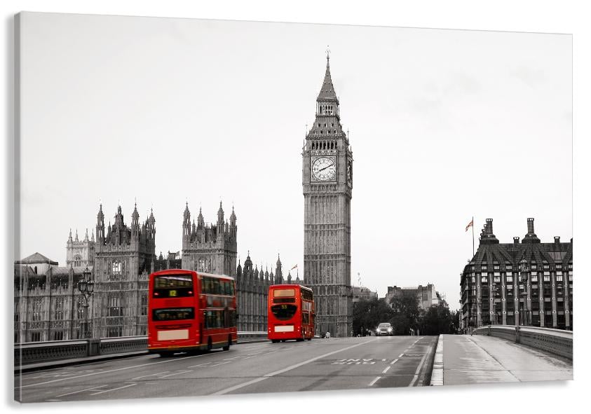 Картина на холсте в гостиную/спальню Лондон 30х60 см (MLP_138)