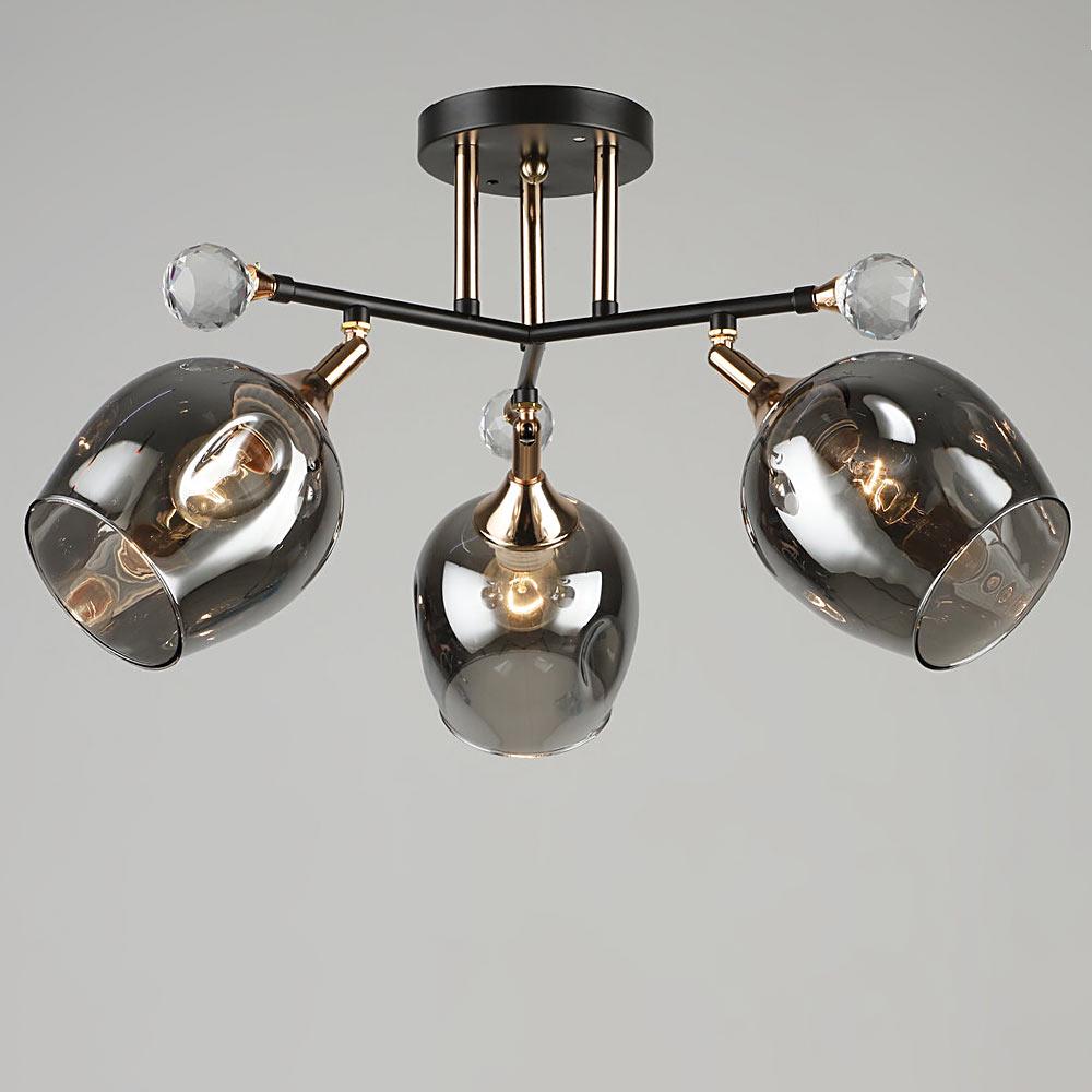 Люстра потолочная Light House SRS-19217/3 Черный/Золотой