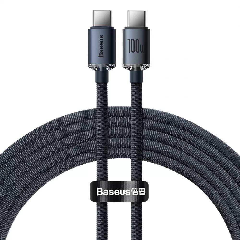 Кабель Baseus Crystal Shine Series Type-C to Type-C 100W 200 см CAJY000703 Black