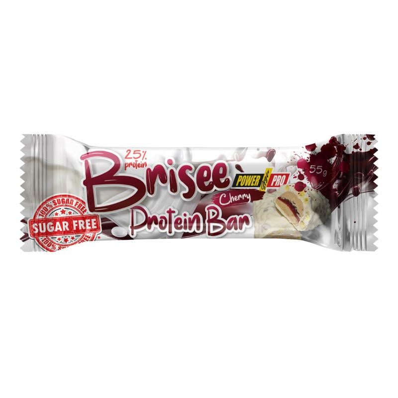 Батончик протеїновий POWER PRO Brisee Protein Bar 25% Sugar Free Вишня 55 г (22903-01)