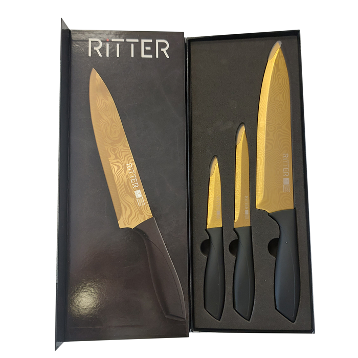 Набір ножів Krauff Ritter з кухонною дошкою 3 шт. (28803) - фото 5 Набір ножів Krauff Ritter з кухонною дошкою 3 шт. (28803) - фото 5