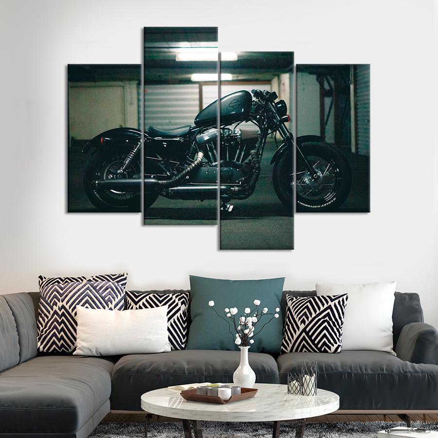 Картина Автомобиль Роскошный мотобайк Harley-Davidson 129x90 см (A1180-4)