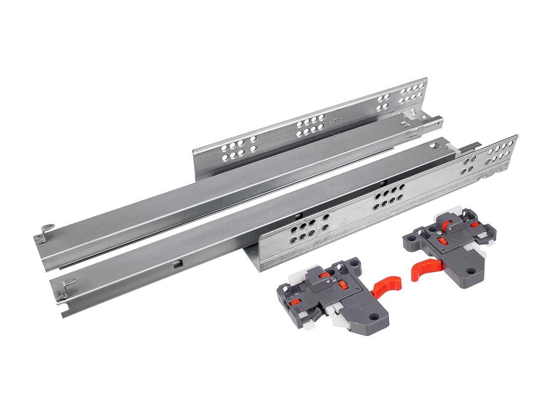 Направляющая скрытого монтажа GIFF PRIME Сlip 3D полного выдвижения с доводчиком 19x300 мм (104551)